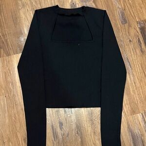 Forever 21 Black Long Sleeve Bodysuit
